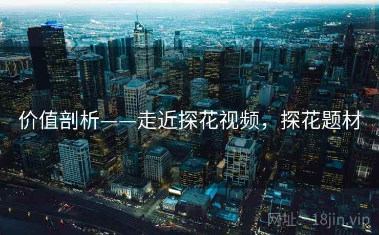 价值剖析——走近探花视频，探花题材