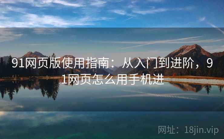 91网页版使用指南：从入门到进阶，91网页怎么用手机进